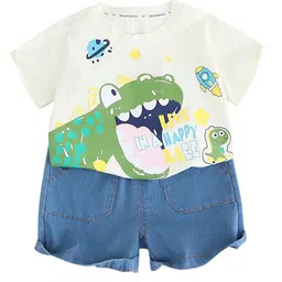 StyleCast x Revolte Boys Printed Pure Cotton T-shirt with Shorts-picture-33
