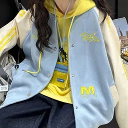 LULU & SKY Girls Varsity Colorblocked Jacket image 3