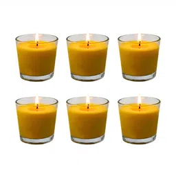Garden Deco Yellow 6 Pieces Scented Jar Candles-picture-19