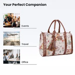 THE CLOWNFISH Women Lorna Floral Printed Structured Handheld Bag image 2