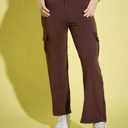 DIMPY GARMENTS Women Relaxed High-Rise Cargos Trousers-image-89