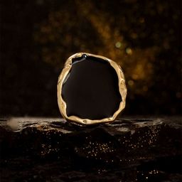 Yellow Chimes Gold-Plated Chunky Statement Style Adjustable Finger Ring-picture-34