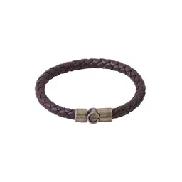 The Roadster Lifestyle Co Men Leather Wraparound Bracelet image 3