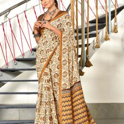 LeeliPeeri Designer Floral Block Print Saree-picture-8