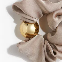 H&M Bead-Detail Satin Scrunchie image 3