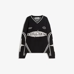 Bershka Men Typography Colourblocked Long Sleeves Pullover-picture-15