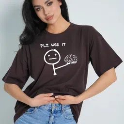 Cadila Women Graphic Printed Round Neck Cotton T-shirt-picture-12