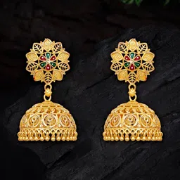 Luv Fashion Floral Jhumkas Earrings-picture-35