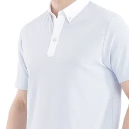 RARE RABBIT Men Solid Polo Collar Cotton T-shirt image 4