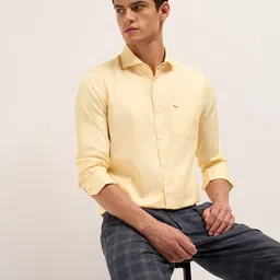 THE BEAR HOUSE Herringbone Woven Design Tailored Fit Formal Shirt-picture-36