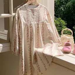 LULU & SKY Floral Print A-Line Dress image 4