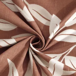 KLOTTHE Brown & White Printed 300 TC Double Bedsheet With 2 Pillow Covers 2.5x 2.2 m image 3