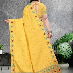 KAMDAR Assamese Mekhala Sador Poly Silk Woven Design image 5