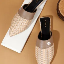 ICONICS Women Textured Mules image 3