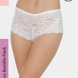 SweetFlirt Enterprises Women Pack of 2 Microfiber Lace Boyshort Seamless Panty-image-61