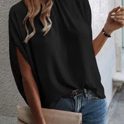 StyleCast Women Solid Gathered or Pleated Regular Tops image 2