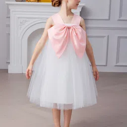 INCLUD Girls A-Line Tulle Dress With Statement Bow-picture-17