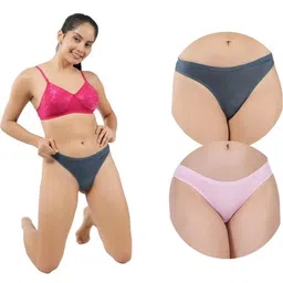 ORLIZEA Pack of 2 Women Low-Rise Cotton Blend Thongs-picture-39