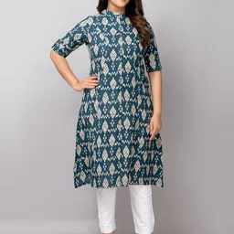 Fashion Petals Women Ethnic Motifs Printed Daily Cotton Straight Kurta-picture-38