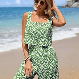 DressBerry Bohemian Printed Square Neck Top & Palazzo image 3