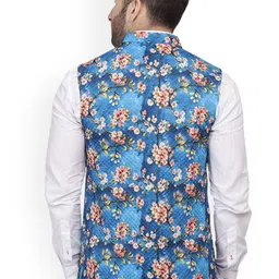 VEERA PARIDHAAN Printed Cotton Nehru Jacket image 4