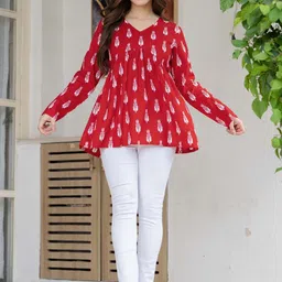 SHREELATA Print Ethnic Top image 2