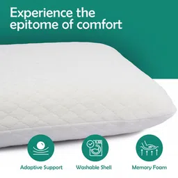 MYTRIDENT White Memory Foam Filled Ultra Soft Sleep Pillow image 4