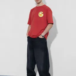 The Souled Store Oversized Garfield Face Outta My Space Printed Pure Cotton T-Shirt image 2