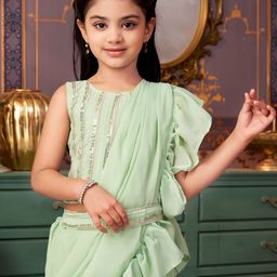 Aarika Girls Embellished Ready to Wear Lehenga & Blouse With Dupatta-picture-29