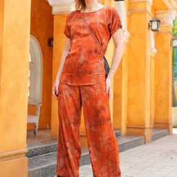GOLDSTROMS Printed Round Neck Straight T-Shirt & Trouser-picture-30