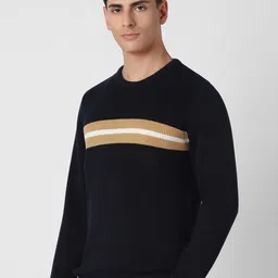 Van Heusen Sport Men Striped Printed Pullover Cotton Sweater image 5