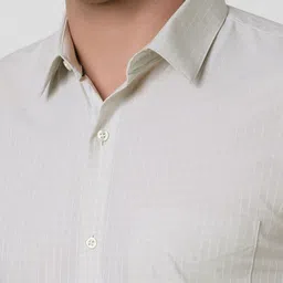 Peter England Men Slim Fit Spread Collar Micro Checked Cotton Formal Shirt image 5