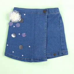 KiddoPanti Girls Denim Mini Skorts-picture-20