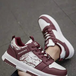 Corsac Men Colourblocked Round Toe Lace-Ups Regular Sneakers image 5