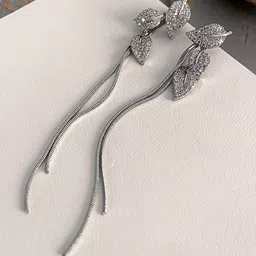 DIVASTRI Leaf Shaped Drop Earrings-picture-24