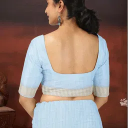 The Chennai Silks Checked Fusion Banarasi Saree image 2