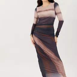 Outzidr Women Dyed Tie-Dye Bodycon Dress-picture-42