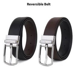JND Men Leather Reversible Formal Belt image 2