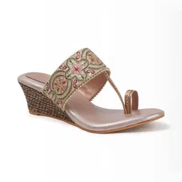 DIPYO Embellished Ethnic Wedge Sandals image 4