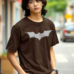 MaverIQ Men Batman Graphic Printed Round Neck Cotton Oversized T-shirt-picture-41