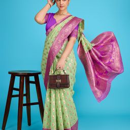 Durga Textile Floral Woven Design Banarasi Saree-picture-7