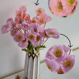 Art Street Pink 4 Pieces Poppy Artificial Flower-picture-28