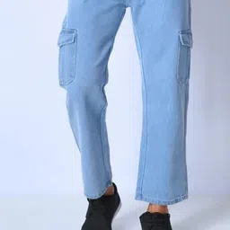 Playfeel Men Jean Straight Fit Mid-Rise Highly Distressed Stretchable Jeans-image-28