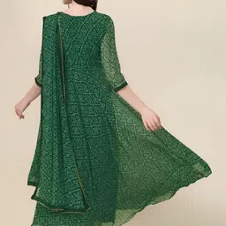 SHYAM SUNDARI Print Fit & Flare Maxi Dress image 5