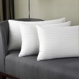 Utopia Bedding White Striped Cotton Ultra Soft 3 Pieces Extra Soft Cotton Pillows 16" x24" image 5