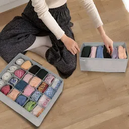 HOKIPO Grey 2 Pieces Lingerie Organizers image 2