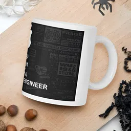 Mr UVD White & Black Typography Printed Ceramic Matte Mug 350 ml image 3