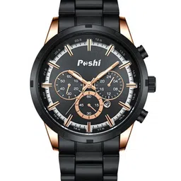 Poshi Men Analogue Chronograph Watch POSW40-679479136929-BLACK ROSE GOLD image 3