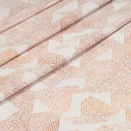 maspar Orange Geometric Print 200 TC Cotton King Size Bed Sheet with 2 Pillow Covers Eclectic Geo Collection image 3