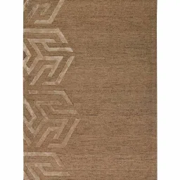 saraswati global Brown Abstract Blended Wool 5 ft x 7 ft Hand Tufted Carpet image 2